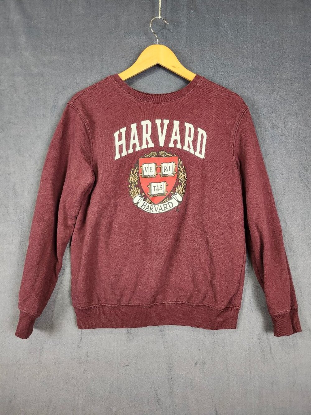 Cold Crush Maroon Harvard Pullover Crew Neck Sweatshirt Size Medium